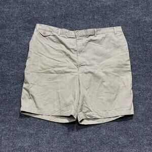 TownCraft Shorts Mens 41 Beige Elastic Waist Chino Cotton Blend Casual Summer